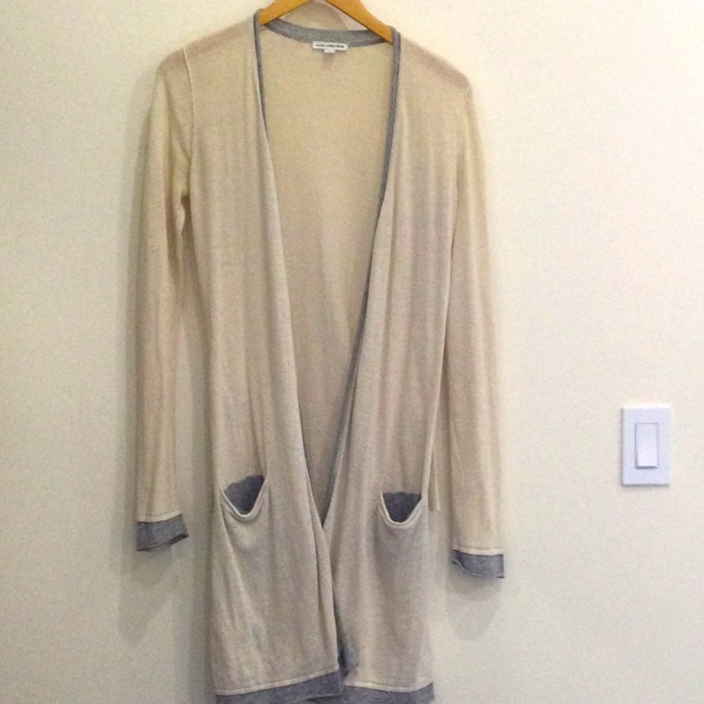 Long cream cardigan or robe
